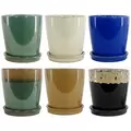 MCarr 12PC 5.5" Round Orchid Pot With Saucer Set