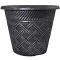 Grower Select 11.00 Nondas Lattice Pot Black / Silver 1.9gal 50/CS - 10.827in OD x 9.5in ID x 8.734in H