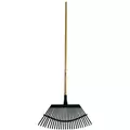 Flexrake Lawn Rake 19" Steel Head 48" Wood Handle