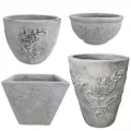 MCarr 26PC Fern Planter Plt Antique White Wash