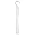DLN E10L LONG 3 STRAND PLASTIC HANGER WHITE 50/BG 9BG/CS