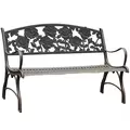 Painted Sky Bench Rose Iron