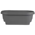 Bloem 24" Deck Rail Planter Charcoal