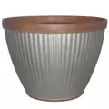Southern Patio 15" Westlake Round Planter Rustic Galvanized