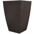 Tusco 19" Modern Tall Square Planter Espresso