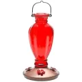 Perky Pet 18oz Daisy Vase Red Vintage Hummingbird Feeder