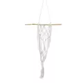 Primitive Large Macrame Wall Planter Antique White