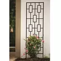 Panacea 78" Contemporary Trellis Black