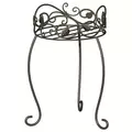 Panacea 16.5" Plant Stand Scroll & Ivy Black Brushed Bronz