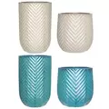MCarr 25pc Chevron Round Planter Pallet Mixed Colors