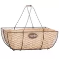 Panacea 14" Herb Basket With Burlap Liner Rust