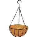 PlantBest 10"/25cm Metal Hanging Basket With Coir Liner
