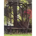 Panacea 84"x76"x26" Black Garden Arbor With Vines