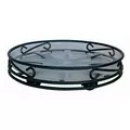 Deer Park 17" Low Profile Deep Saucer Caddy Black