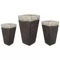 MCarr 15pc Tall Smooth Planter Pallet Volcanic Falling Brown