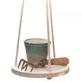Primitve 6" Hanging Hardwood with Jute Hanger