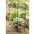 Panacea 33" Scroll 2 Tier Plant Stand Black