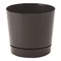 Majestic 14" Cylind Pot Black Full Depth Glossy