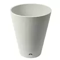 Algreen 18.5" Round Ribbed Planter White
