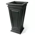 Algreen 27" Covington Square Taper Self Water Planter Black