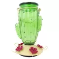 Perky Pet 32oz Cactus Glass Top Fill Hummingbird Feeder