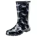 Sloggers Womens Boot w/ Trim Horse Black Size 10