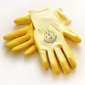 WWG Small Yellow Weeding Glove Latex Dipped