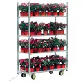 GS 2259 TRANSPORT & DISPLAY CART W/3 SHELVES 5IN WHEELS