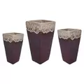 MCarr 15pc Tall Smooth Planter Pallet Volcanic Eggplant