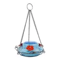 Natures Way 16oz Garden Top Fill Hummingbird Feeder Mason Jar Blue Glass