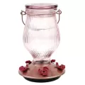 Perky Pet 24oz Glass Top Fill Hummingbird Feeder Rose Gold