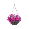 Panacea 14" Resin Woven Hanging Basket Gray
