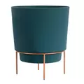 Bloem 6" Hopson Planter Charleston Green With Metal Stand