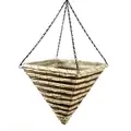 SuperMoss 14" Woven Stratton Wood Pyramid Hanging Basket