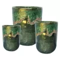 MCarr 12PC Tall Round Plt Volcanic Fall Green