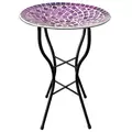 Gardener Select 14" Purple Haze Glass Birdbath w/Stand