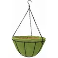Gardener Select 14" Jute Hanging Basket Green with Coco Liner 6/CS