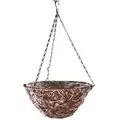 Gardener Select 14" Hanging Basket Round Brown Wicker 3 Strand Hanger 6/CS