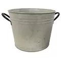 Gardener Select 11.8" White Metal Planter with Handles
