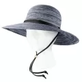 Sloggers Womens Braided Hat Navy Medium UPF 50+