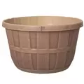 GROWER SELECT 10IN BUSHEL POT TAN W/BROWN WASH 24/CS