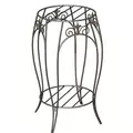 Panacea 20" Double Plant Stand With Finial Black