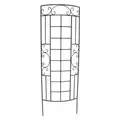 Panacea 72" Romantic Curved Trellis Black