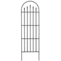 Panacea 80" Black French Arch Trellis With Finials