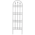 Panacea 72" Black Arch Trellis With Finials
