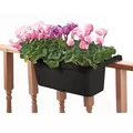 Apollo 24" Adjustable Railing Planter Black