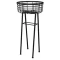 Panacea 24" Modern Farmhouse Basket Plant Stand