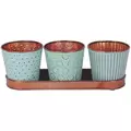 Robert Allen 4" Concord Garden Planter Set Copper