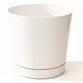 Majestic 10" Cylind Pot White Full Depth Glossy