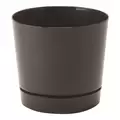 Majestic 8" Cylinder Pot Black Full Depth Glossy